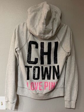 VS Victorias Secret PINK - Hoodie Sweater Sweatshirt Chicago Black Pink Sequin